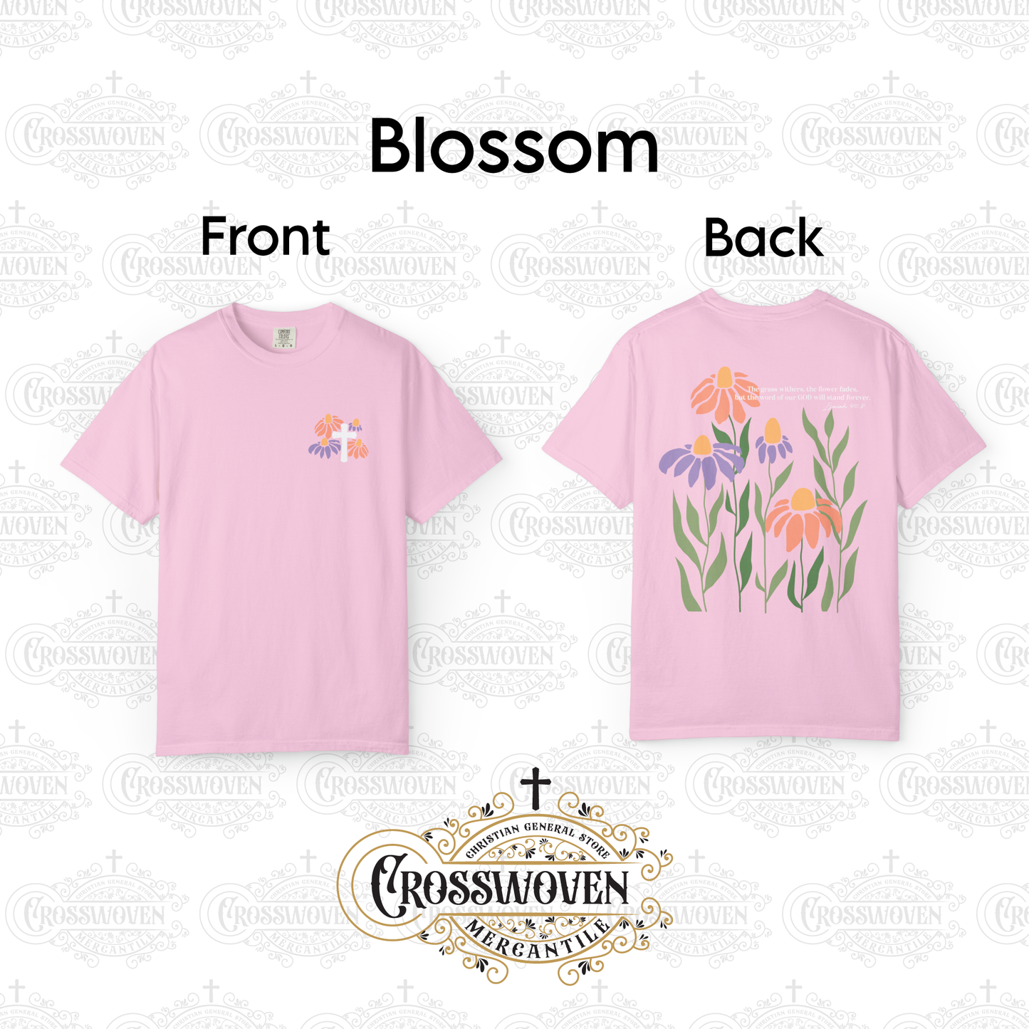 Isaiah 40:8 Floral Tee Scripture T-Shirt