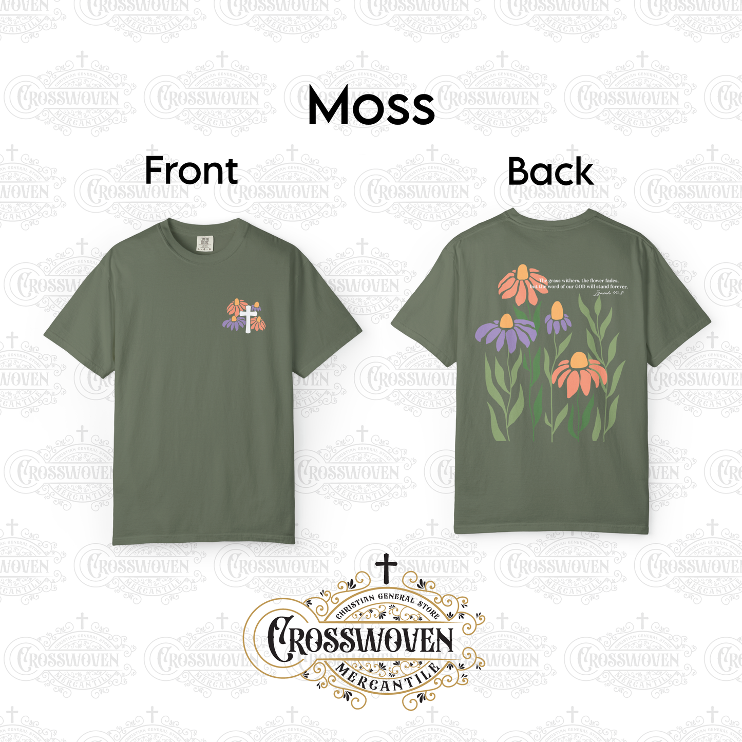 Isaiah 40:8 Floral Tee Scripture T-Shirt